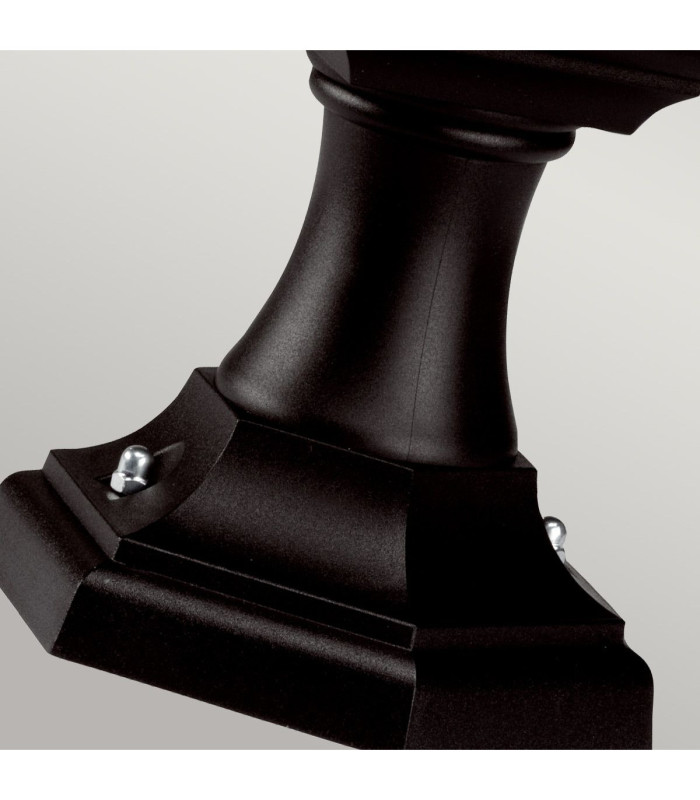Kerry 1 Light Outdoor Coastal Pedestal Light Black IP44 E27-4