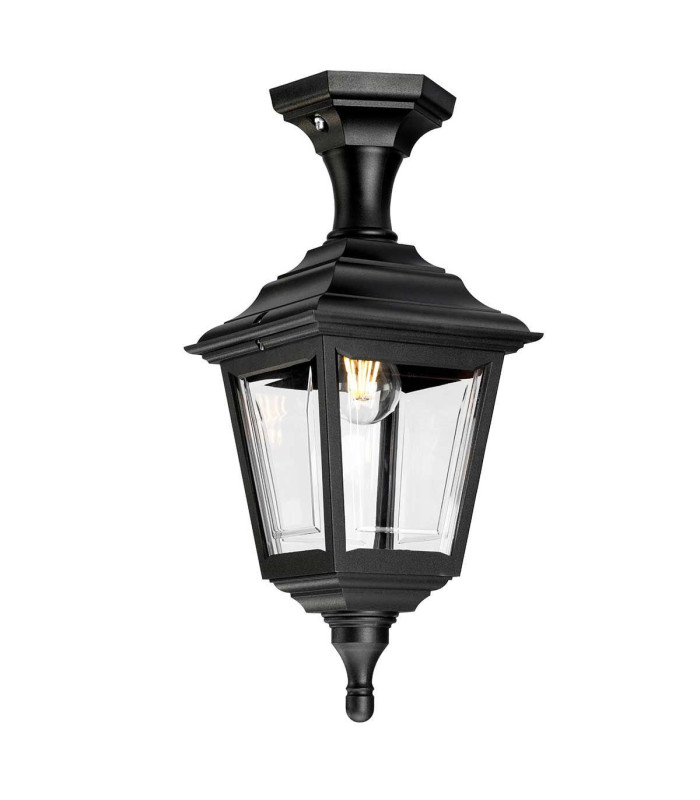 Kerry 1 Light Outdoor Coastal Pedestal Light Black IP44 E27-5