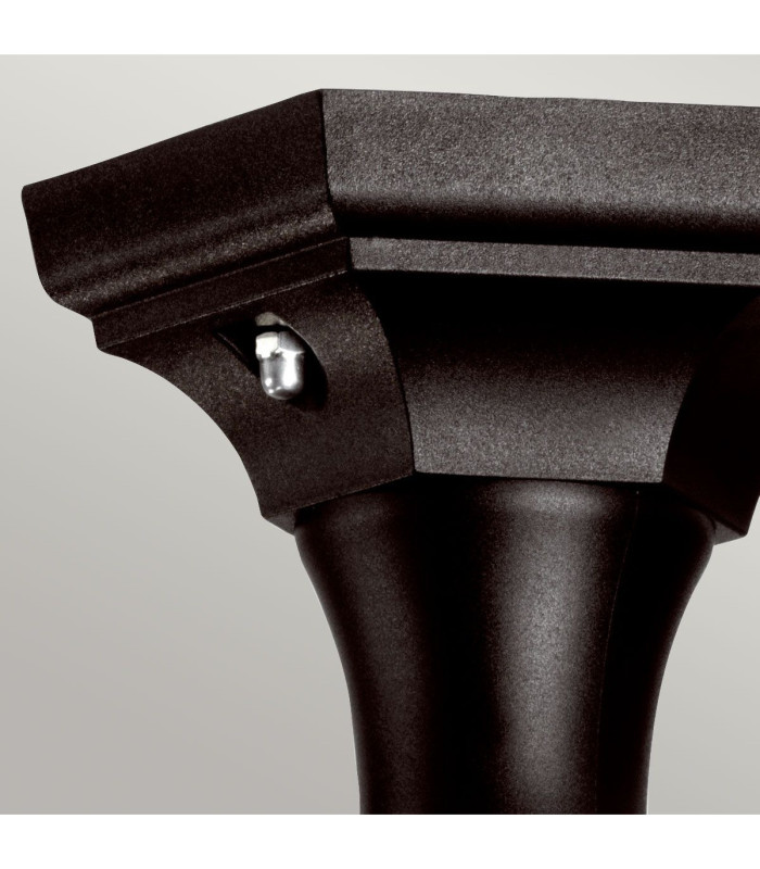 Kerry 1 Light Outdoor Coastal Pedestal Light Black IP44 E27-6