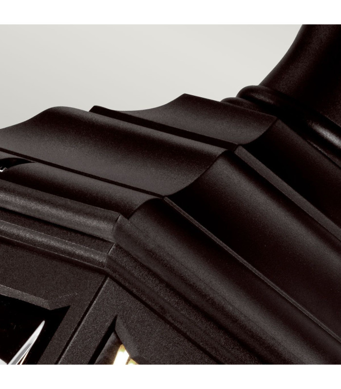 Kerry 1 Light Outdoor Coastal Pedestal Light Black IP44 E27-7