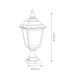 Kerry 1 Light Outdoor Coastal Pedestal Light Black IP44 E27-10