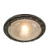 Olivia 1 Light Flush Ceiling Light Black Gold E27-1