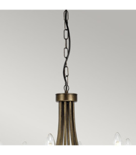 Olivia 8 Light Chandelier Black Gold Finish E14-2