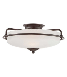 Quoizel Griffin Bowl Semi Flush Ceiling Light Palladian Bronze-1