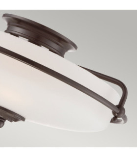 Quoizel Griffin Bowl Semi Flush Ceiling Light Palladian Bronze-2