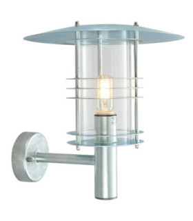 Stockholm 1 Light Outdoor Wall Lantern Light Galvanised IP54 E27-1