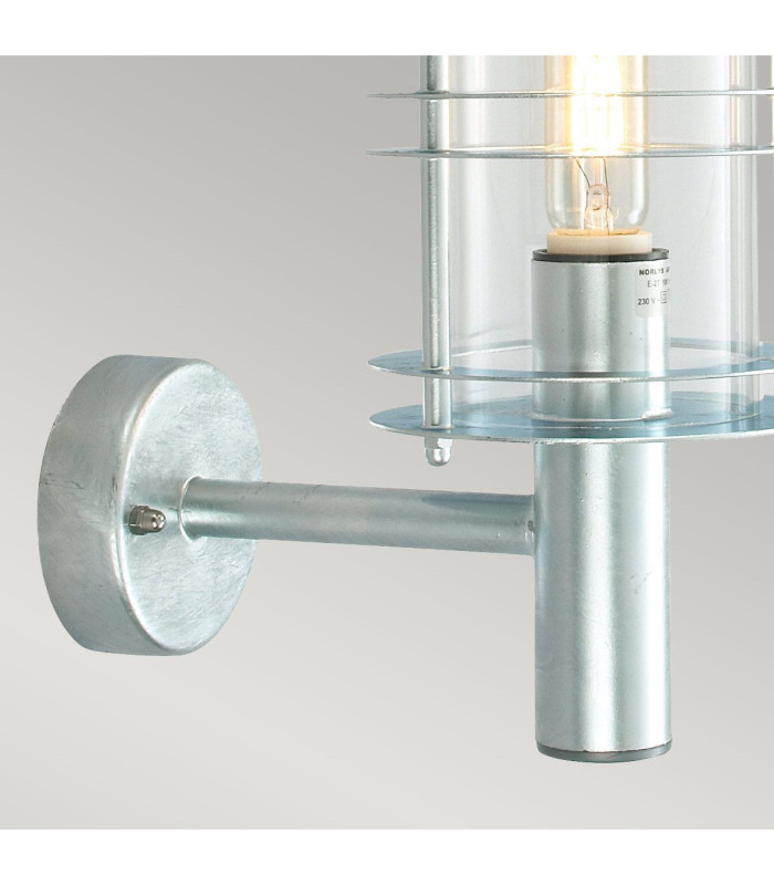 Stockholm 1 Light Outdoor Wall Lantern Light Galvanised IP54 E27-4