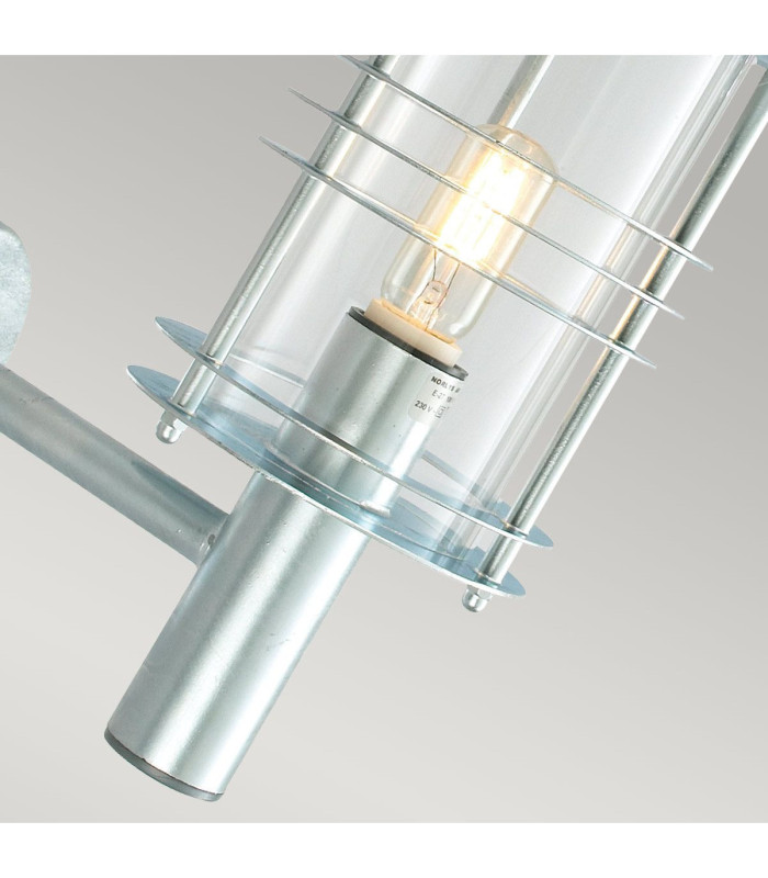 Stockholm 1 Light Outdoor Wall Lantern Light Galvanised IP54 E27-5