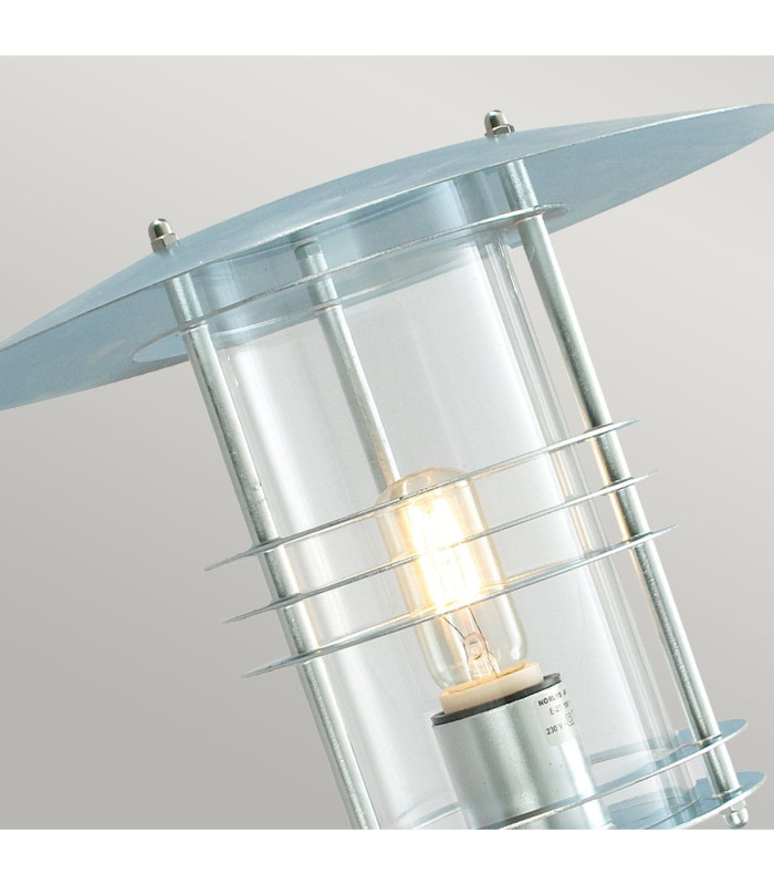 Stockholm 1 Light Outdoor Wall Lantern Light Galvanised IP54 E27-6