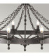 Warwick 12 Light Pendant Chandelier - Graphite Black-3
