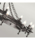 Warwick 12 Light Pendant Chandelier - Graphite Black-5