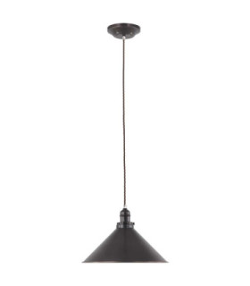 Provence 1 Light Dome Ceiling Pendant Old Bronze E27-1