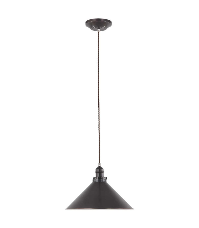 Provence 1 Light Dome Ceiling Pendant Old Bronze E27-1