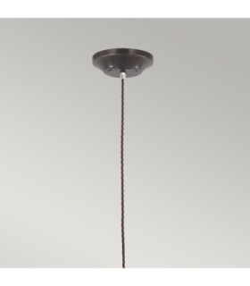 Provence 1 Light Dome Ceiling Pendant Old Bronze E27-2