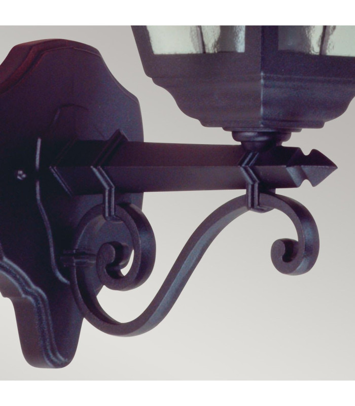 Norfolk 1 Light Outdoor Wall Lantern Light Black IP43 E27-3