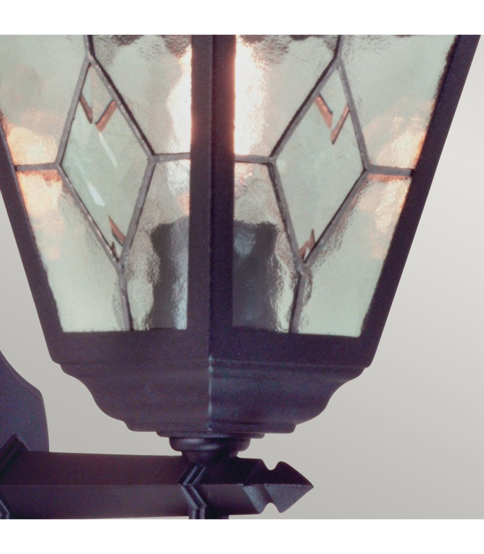 Norfolk 1 Light Outdoor Wall Lantern Light Black IP43 E27-4