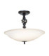 Pembroke 3 Light Semi Flush Ceiling Light Black E14-1