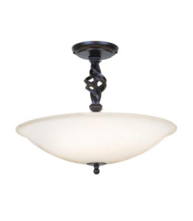Pembroke 3 Light Semi Flush Ceiling Light Black E14-1