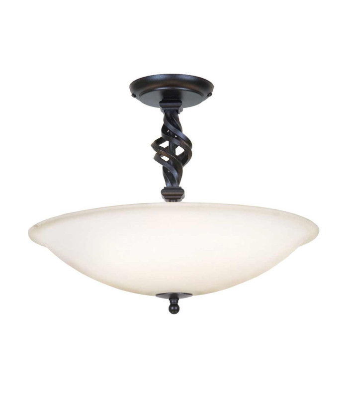 Pembroke 3 Light Semi Flush Ceiling Light Black E14-1