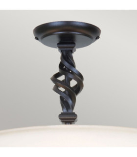 Pembroke 3 Light Semi Flush Ceiling Light Black E14-2