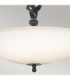 Pembroke 3 Light Semi Flush Ceiling Light Black E14-3