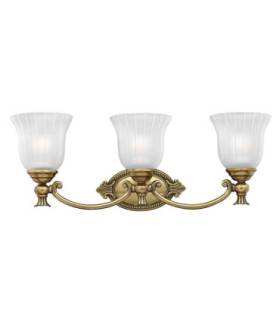 Francoise 3 Light Bathroom Over Mirror Wall Light Burnished Brass IP44 G9-1
