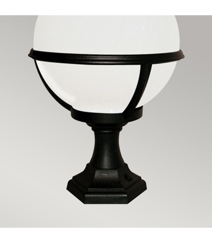 Glenbeigh 1 Light Outdoor Pedestal Lantern Black IP44 E27-3