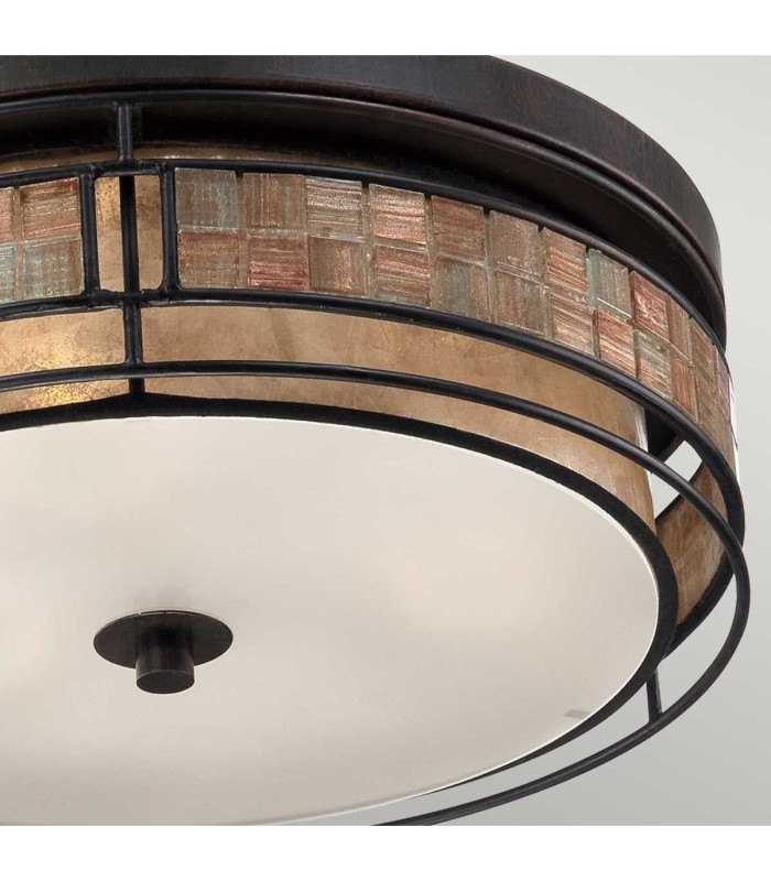Laguna 3 Light Large Flush Mount Ceiling Light Renaissance Copper E27-3