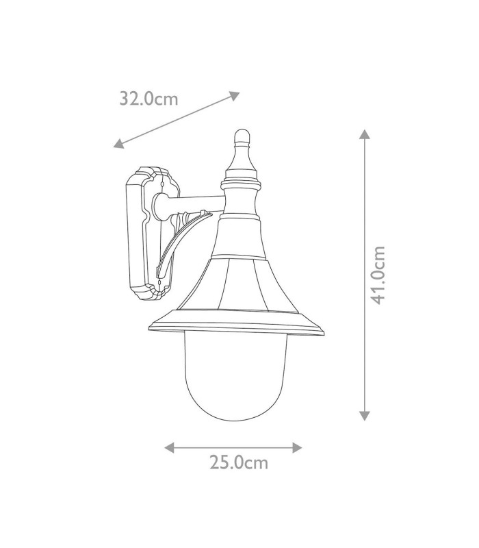 Shannon 1 Light Outdoor Coastal Wall Lantern Light Black Polycarbonate IP44 E27-4