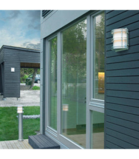 Stockholm 1 Light Outdoor Flush Wall Light Galvanised IP55 E27-2