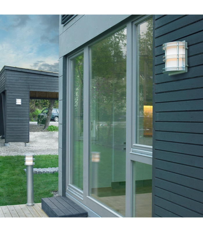 Stockholm 1 Light Outdoor Flush Wall Light Galvanised IP55 E27-2