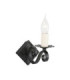 Rectory 1 Light Indoor Candle Wall Light Black E14-1