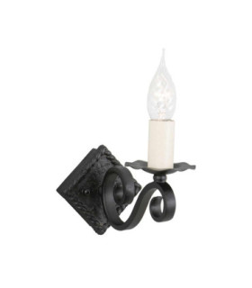 Rectory 1 Light Indoor Candle Wall Light Black E14-1