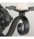 Rectory 1 Light Indoor Candle Wall Light Black E14-2