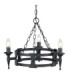 Saxon Chandelier 3 Light Black Finish E14-1