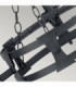 Saxon Chandelier 3 Light Black Finish E14-3