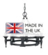 Saxon Chandelier 3 Light Black Finish E14-4