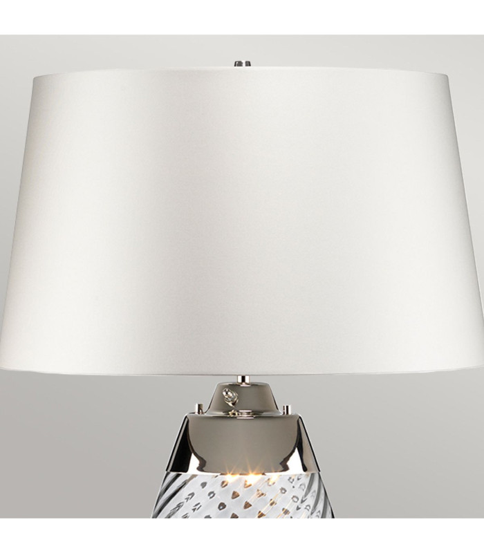 Lena 2 Light Large Smoke Table Lamp with Off-white Shade Smoke-tinted Glass  Off-White Shade E27-5
