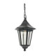 Valencia 1 Light Outdoor Ceiling Chain Lantern Black IP54 E27-1