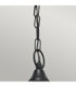 Valencia 1 Light Outdoor Ceiling Chain Lantern Black IP54 E27-4