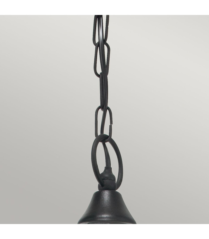 Valencia 1 Light Outdoor Ceiling Chain Lantern Black IP54 E27-4
