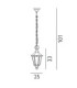 Valencia 1 Light Outdoor Ceiling Chain Lantern Black IP54 E27-5