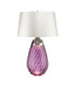 Lena 2 Light Large Plum Table Lamp with Off-white Shade Plum-tinted Glass  Off-White Shade E27-1