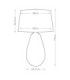 Lena 2 Light Large Plum Table Lamp with Off-white Shade Plum-tinted Glass  Off-White Shade E27-3
