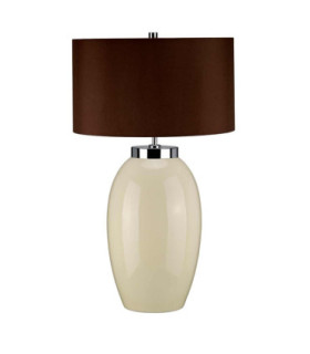 Victor 1 Light Large Table Lamp - Cream E27-1