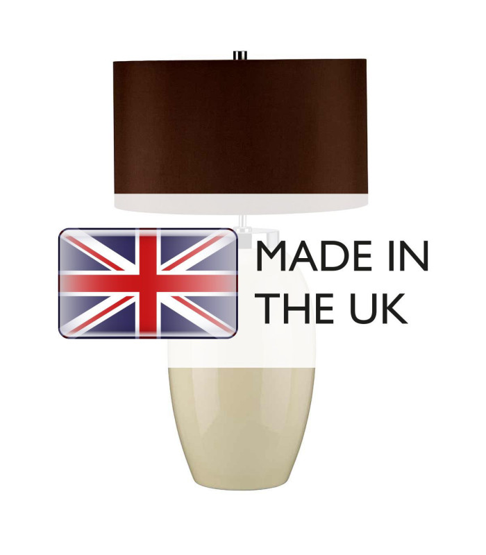 Victor 1 Light Large Table Lamp - Cream E27-4