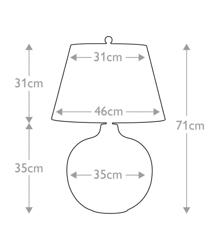 Ottoman 1 Light Table Lamp Bronze E27-8