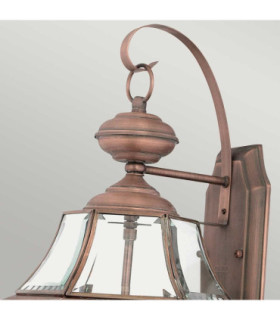 Newbury 2 Light Large Wall Lantern - Aged Copper E14-2