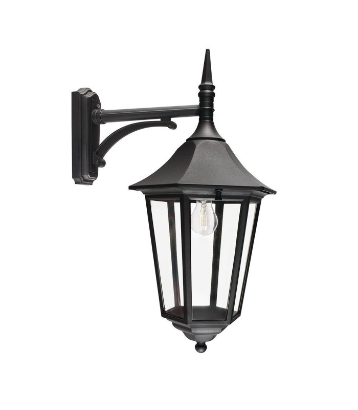 Valencia Grande 1 Light Outdoor Wall Lantern Light Black IP54 E27-1