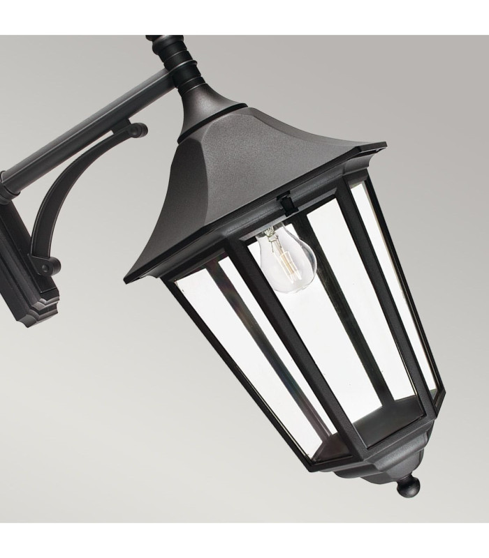 Valencia Grande 1 Light Outdoor Wall Lantern Light Black IP54 E27-3